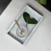 StonePlus Natural Marble Elegant Jewelry Tray Small Stone Organizer for Dressroom/Bathroom/Coffeeshop (White Carrara, 9.84Lx5.91Wx1.18H) view 4