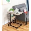 Eden Home Modern End C Table, Smoky Gray Finish, Engineered Wood and Metal, 23.6" H x 19.7" W x 13.8" D, Magazine Holder Storage, Compact Rolling Design for Living Room or Office Use view 2