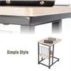 Eden Home Modern End C Table, Smoky Gray Finish, Engineered Wood and Metal, 23.6" H x 19.7" W x 13.8" D, Magazine Holder Storage, Compact Rolling Design for Living Room or Office Use view 4