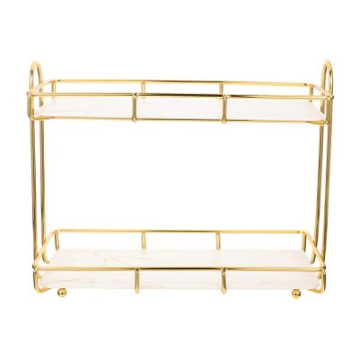 Beavorty Bathroom Countertop Shelf Organizer Cosmetic Storage Rack for Toiletries Bathroom Vanity for Space Saving and Easy Cleaning