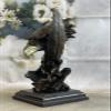 EUROPEAN BRONZE Handmade Detailed Rare Eagle Marble Sculpture Bust Bronze Head Collectible Art Deco view 2