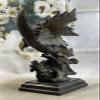 EUROPEAN BRONZE Handmade Detailed Rare Eagle Marble Sculpture Bust Bronze Head Collectible Art Deco view 3