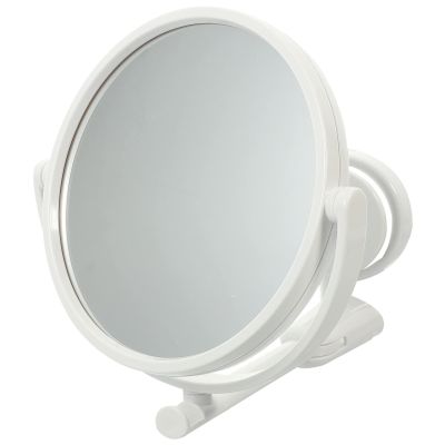 Beavorty Bathroom Folding Mirror Punch Wall Mounted Makeup Mirror Easy to Install Rotating Design for Convenient Use for Makeup Application and Home Decoration