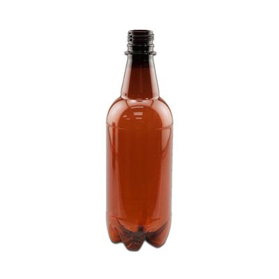 Amber P.E.T. Beer Bottle - 500 ml with Caps | 16.9 oz (24/Pack)