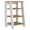 FM FURNITURE Phoenix Modern Wood Linen Cabinet with 4-Shelf in Light Oak/White view 1