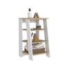 FM FURNITURE Phoenix Modern Wood Linen Cabinet with 4-Shelf in Light Oak/White view 4
