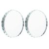 VICASKY Ornament Display Stand Glass Paperweight 2pcs Glass Round Display Stand Craft Base Crystal Coasters Collectibles Display Bases Display Plate Home Decoration Accessories Paper Weights view 1