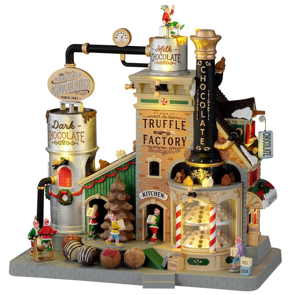 Lemax 15805 Christmas Chocolatier Truffle Factory Christmas Village, Multicolored