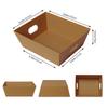 Basket For Gifts Empty, 5 PCS Sturdy Diy Bulk Gift Basket Kraft Market Tray Cardboard Baskets With Handles, Gift Baskets Kit Supplies Wrap To Fill For Holiday Birthday Christmas Valentines Thanksgiving view 2