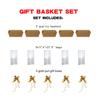 Basket For Gifts Empty, 5 PCS Sturdy Diy Bulk Gift Basket Kraft Market Tray Cardboard Baskets With Handles, Gift Baskets Kit Supplies Wrap To Fill For Holiday Birthday Christmas Valentines Thanksgiving view 3