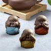 3pcs Monk Statue Ceramic Monks Figurine Little Monk Sculpture for Living Room Table Home Bedroom Decorations view 3