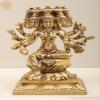 Exotic India 5" Brass Goddess Gayatri - Brass view 1