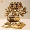 Exotic India 5" Brass Goddess Gayatri - Brass view 2