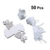 ARTIBETTER Box Pack of 50 Favor Boxes Cut Celebrating Girl Shape Candy Boxes for Bridal Shower Birthday Party Graduation Ceremony Wedding Favor (White) Bixes view 3