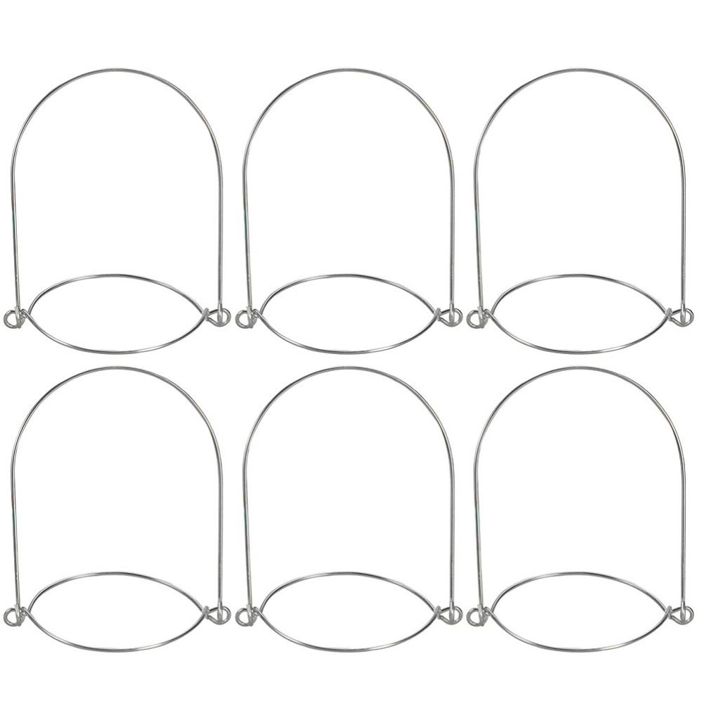 SHERCHPRY 6pcs Jar Lifting Hangers Tinplate Wire Handles for Jars for Weddings Parties Home Decor and Outdoor Solar Lanterns