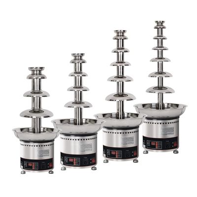 Commercial Chocolate Fountain Fountain - 4/5/6/7 Tiers Stainless Steel Sauce Melting Pot/Chocolate Waterfall Machine for Party Wedding Buffet Equipment / 4 Tiers