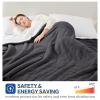 SEALY Electric Blanket Queen Size, Flannel & Sherpa Heated Blanket with 10 Heating Levels & 1-12 Hours Auto Shut Off, Machine Washable, Grey, 84 x 90 Inch view 4