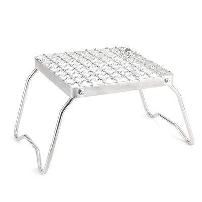Grill Racks Folding Backpacking Camping Stove Oven BBQ Grill Rack Stand Rack Stainless Steel Folding Camping Barbecue