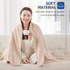 Sealy Electric Blanket Queen Size, Flannel Heated Blanket with 10 Heating Levels & 1-12 Hours Auto Shut Off, Fast Heating Warm Blanket, Machine Washable, Beige, 84 x 90 Inch view 3