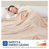 Sealy Electric Blanket Queen Size, Flannel Heated Blanket with 10 Heating Levels & 1-12 Hours Auto Shut Off, Fast Heating Warm Blanket, Machine Washable, Beige, 84 x 90 Inch view 4