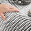 BSICPRO Bathroom Rugs and Mats Sets, 2 Piece Thick Absorbent Chenille Bath Mat Rug Set Non Slip, Soft Shaggy Bath Room Floor Mats for Bathroom, Machine Washable (Gray, 20" x 60" Plus 20" x 32") view 2