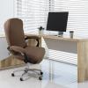 WOMACO Office Chair Covers, Stretch Computer Chair Cover with Armrest Covers, Universal Boss Chair Covers Modern Simplism Style High Back Chair Slipcover (Light Brown, Large) view 3