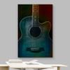wall26 - Colorful Guitar Painterly on Black - Beautiful Detail of Acoustic Guitar - Six String - Canvas Art Home Art - 12x18 inches view 3