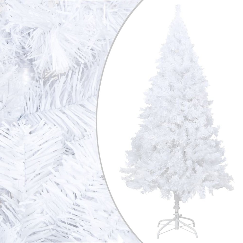 CHARMMA Artificial Christmas Tree with Thick Branches White 82.7" PVC