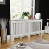 CHARMMA 67.7" White Radiator Cover, MDF Woogen Radiator Cover Cabinet with Vertical Slats Design, Modern Decorative Radiator Cover with Flat Top Shelf for Living Room Bedroom Decor view 1
