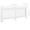 CHARMMA 67.7" White Radiator Cover, MDF Woogen Radiator Cover Cabinet with Vertical Slats Design, Modern Decorative Radiator Cover with Flat Top Shelf for Living Room Bedroom Decor view 2