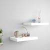CHARMMA Floating Wall Shelves 2 pcs White 15.7"x9.1"x1.5" MDF view 1