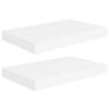 CHARMMA Floating Wall Shelves 2 pcs White 15.7"x9.1"x1.5" MDF view 2