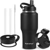 32oz Water Bottle Insulated with Straw,Leak Proof Water BottlesMens Water Bottle Stainless Steel for Gym,Hiking,TravelSport,1 Liter,Bpa free view 1
