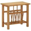 CHARMMA Magazine Table 17.7"x10.6"x16.5" Solid Oak Wood view 1