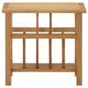 CHARMMA Magazine Table 17.7"x10.6"x16.5" Solid Oak Wood view 3