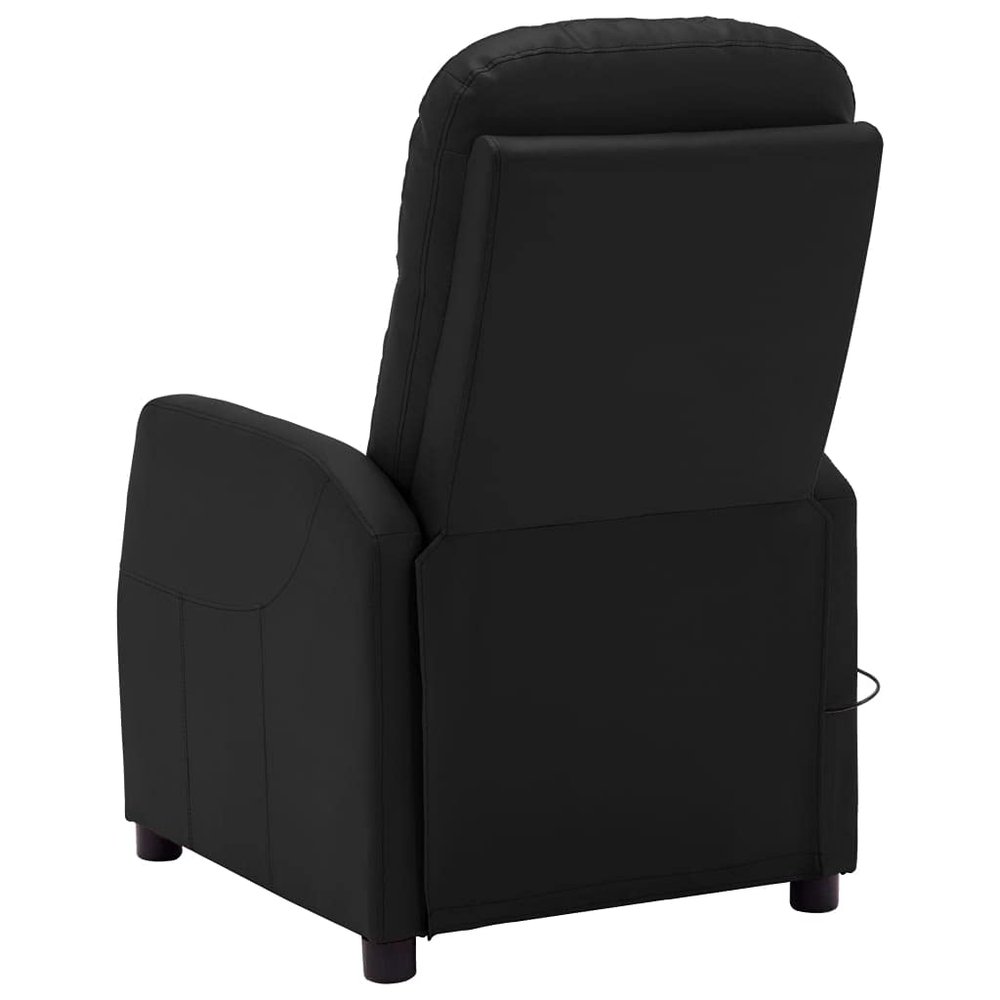 CHARMMA Electric Massage Reclining Chair Black Faux Leather