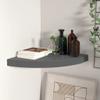 CHARMMA 323913 Floating Corner Shelf High Gloss Grey 35x35x3,8 cm MDF view 1