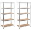 CHARMMA Storage Shelves 2 pcs 35.4"x15.7"x70.9" MDF view 1