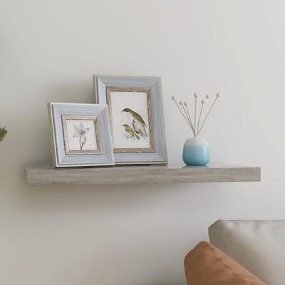 CHARMMA Floating Wall Shelf Concrete Gray 23.6"x9.3"x1.5" MDF
