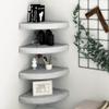 CHARMMA Wall Corner Shelves 4 pcs Concrete Gray 13.7"x13.7"x1.4" MDF view 1