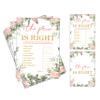 Baby Shower Games for Boys or Girls - The Price is Right Baby Shower Game - Floral Greenery Gender Reveal Party/Baby Bump Party Supplies Activities - Pack of 30 Game Cards(A06) view 1