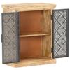 CHARMMA Sideboard with Steel Doors 23.6"x13.8"x29.5" Solid Mango Wood view 3