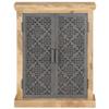CHARMMA Sideboard with Steel Doors 23.6"x13.8"x29.5" Solid Mango Wood view 4