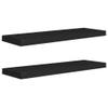 CHARMMA Floating Wall Shelves 2 pcs Black 31.5"x9.3"x1.5" MDF view 2