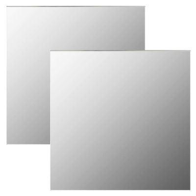 CHARMMA Wall Mirrors 2 pcs 15.7"x15.7" Square Glass