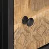 CHARMMA TV Cabinet with Carved Door 35.4"x11.8"x15.7" Rough Mango Wood view 3