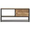 CHARMMA TV Cabinet with Carved Door 35.4"x11.8"x15.7" Rough Mango Wood view 4
