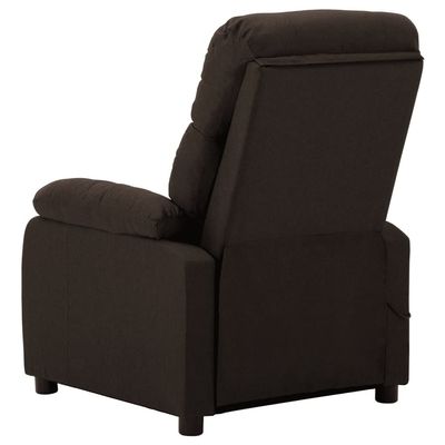 CHARMMA Electric Massage Recliner Chair Dark Brown Fabric