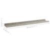CHARMMA Wall Shelves 2 pcs Concrete Gray 23.6"x3.5"x1.2" view 2
