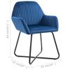 CHARMMA Dining Chairs 2 pcs Blue Velvet view 2